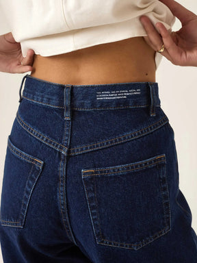 Calça Jeans Wide Leg Buriti Azul Escuro