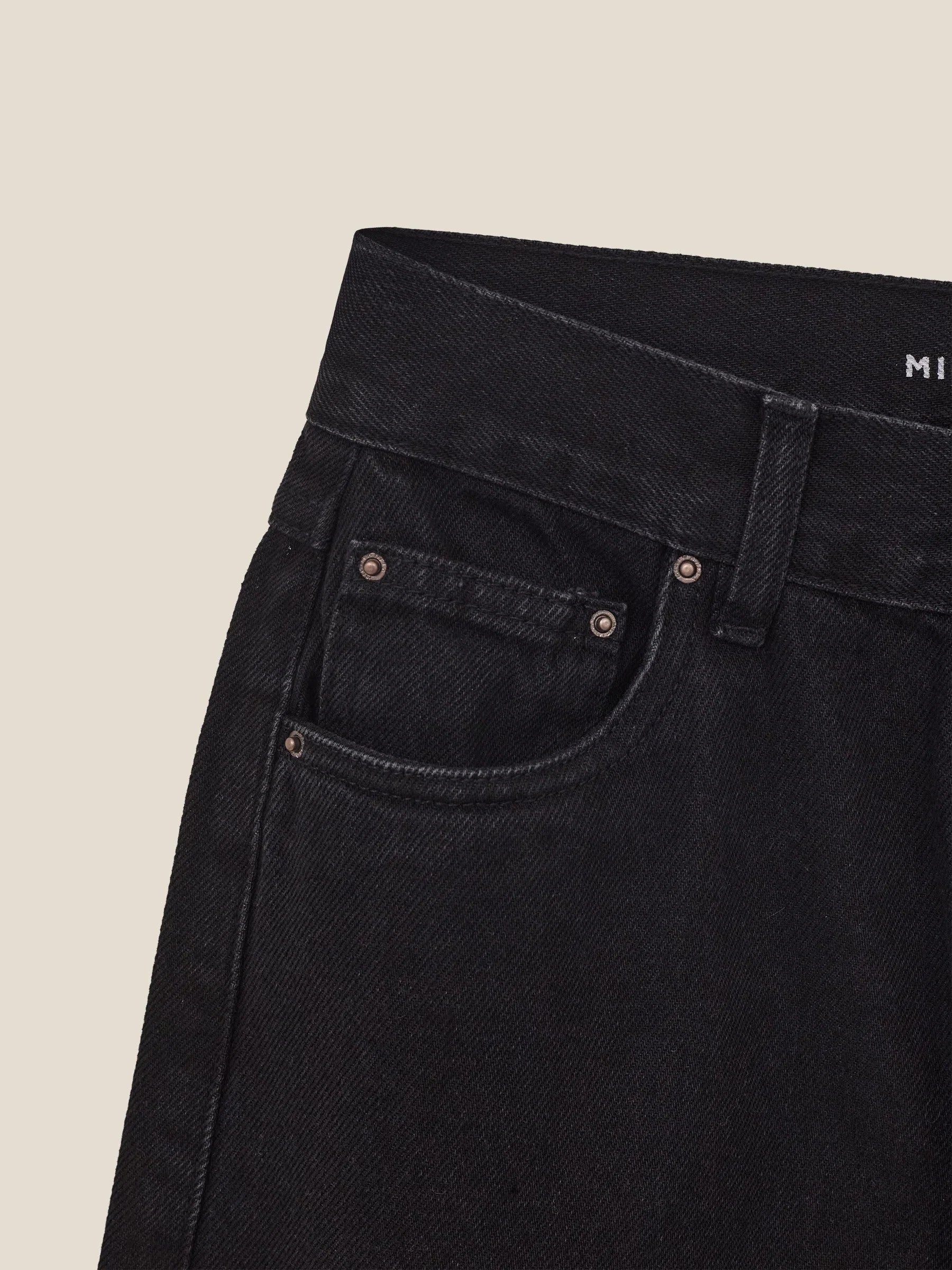 Calça Jeans Wide Leg Buriti Preta