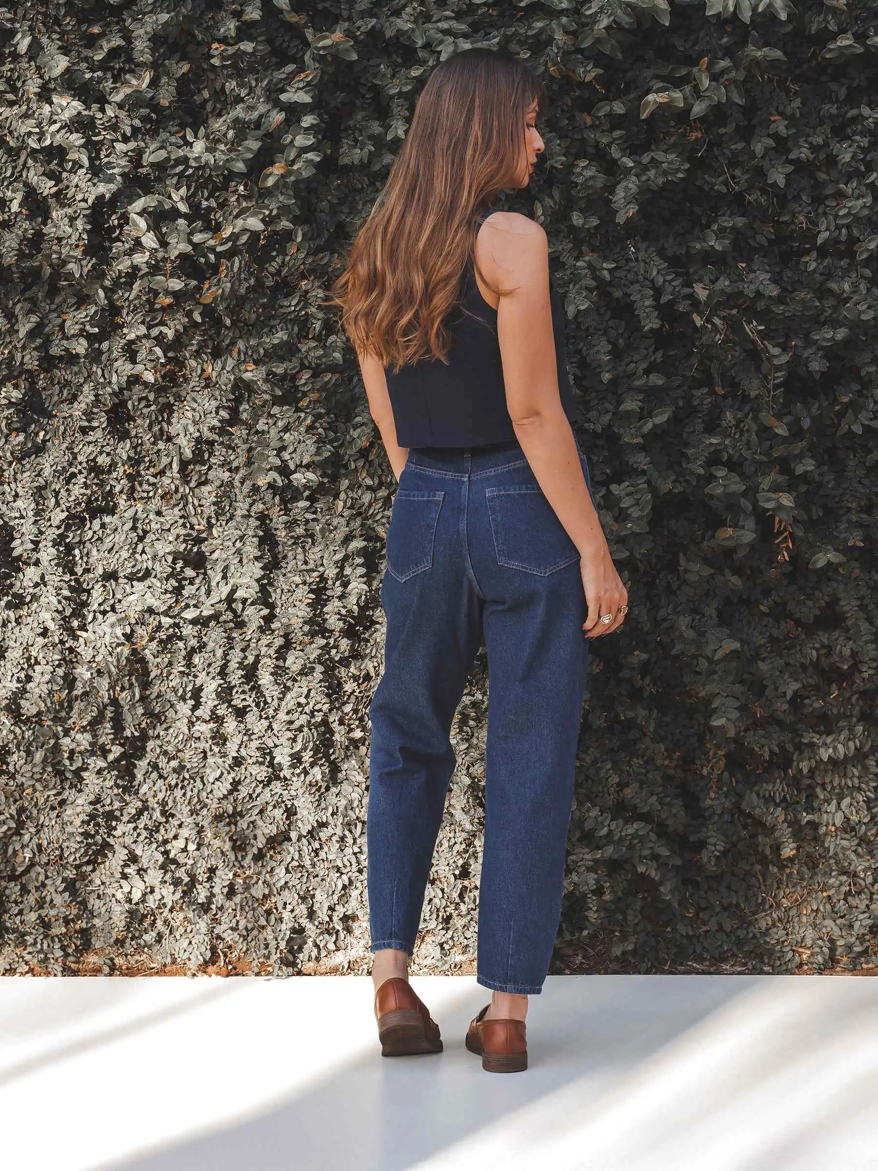 Calça Jeans Slouchy Cacau Azul Escuro