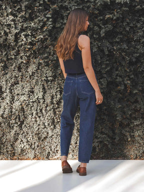 Calça Jeans Slouchy Cacau Azul Escuro