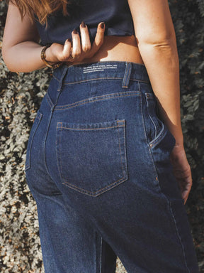 Calça Jeans Slouchy Cacau Azul Escuro