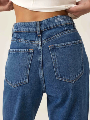 Calça Jeans Slouchy Cacau Azul Médio