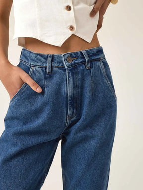 Calça Jeans Slouchy Cacau Azul Médio