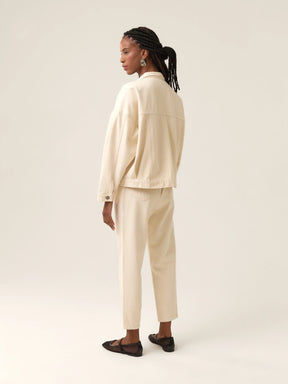 Jaqueta Jeans Oversized Andiroba Bege