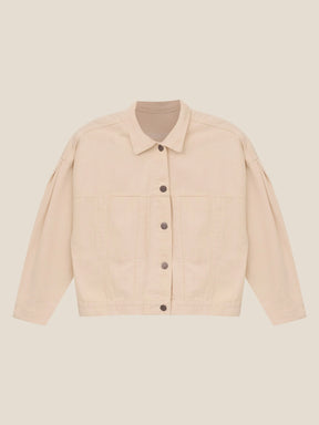 Jaqueta Jeans Oversized Andiroba Bege