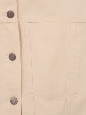 Jaqueta Jeans Oversized Andiroba Bege