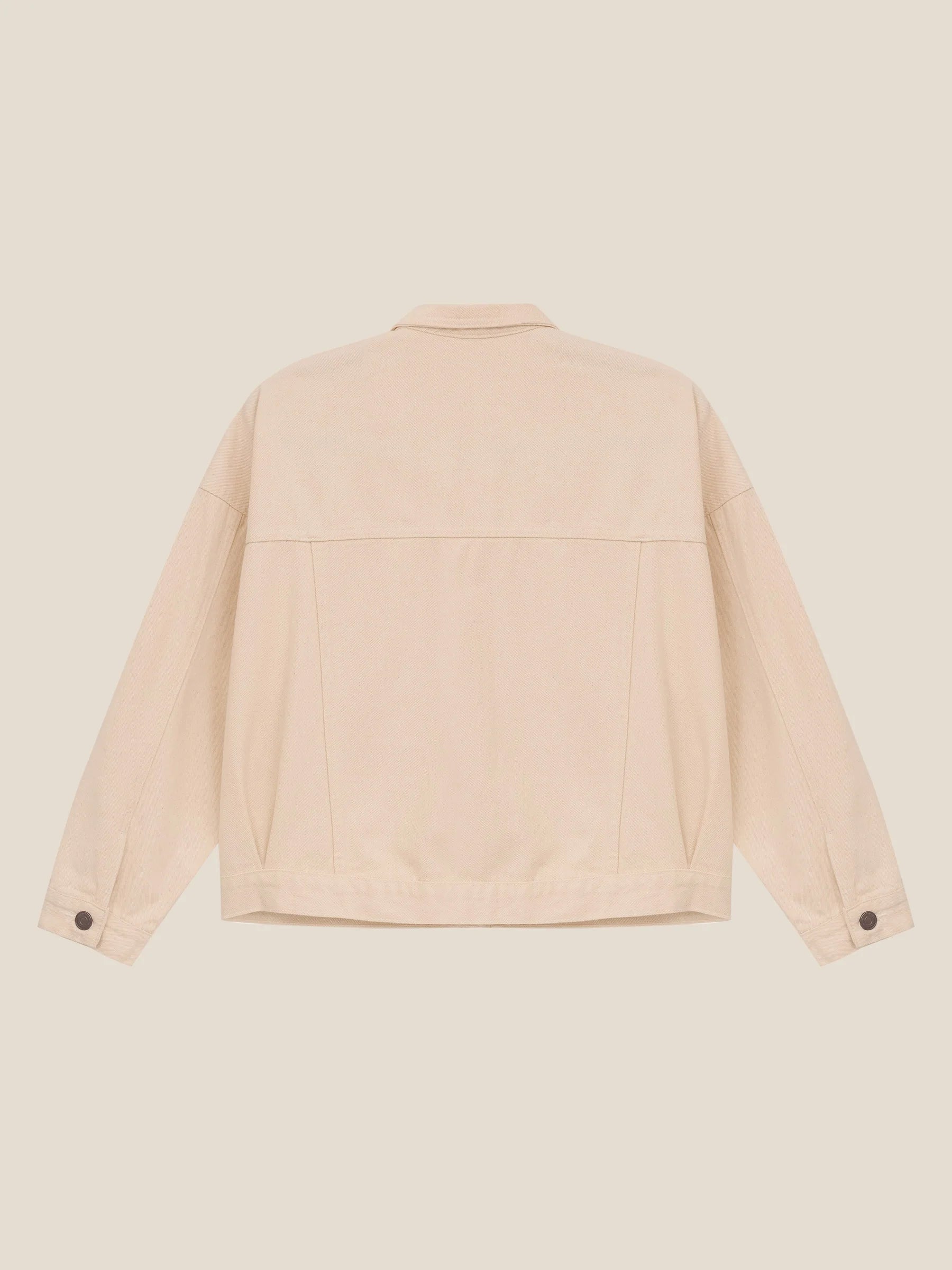 Jaqueta Jeans Oversized Andiroba Bege