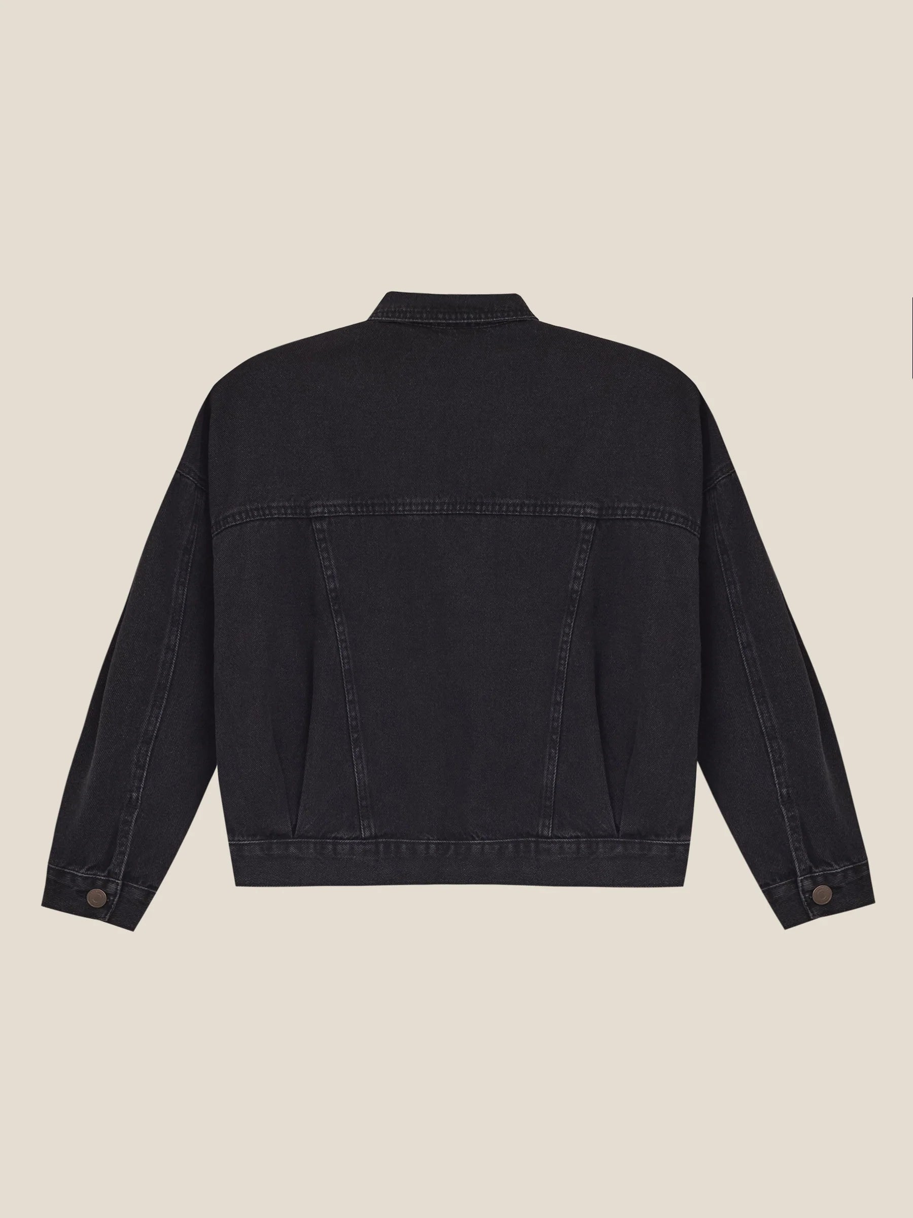 Jaqueta Jeans Oversized Andiroba Preta