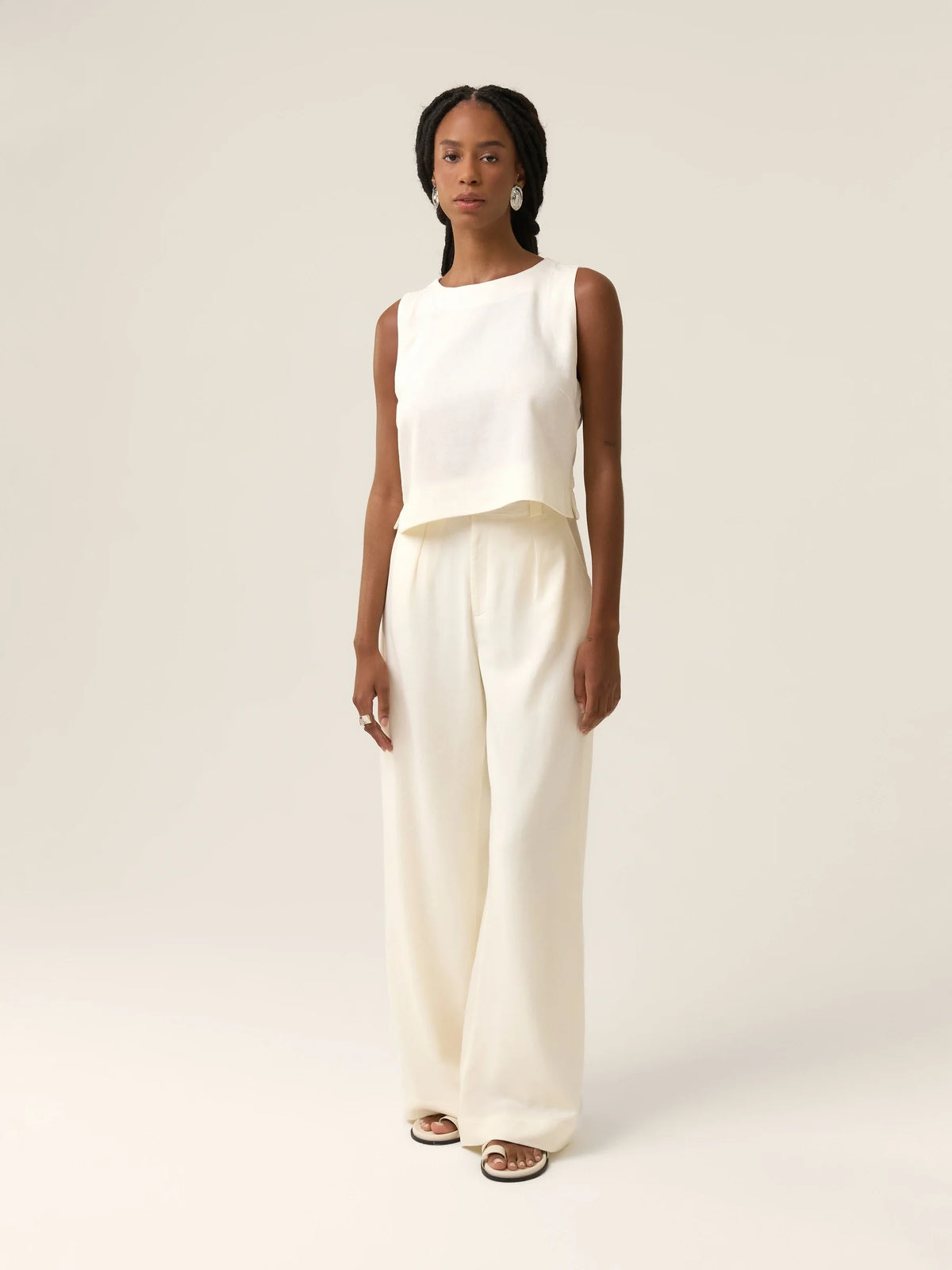 Calça Pantalona Graviola Off White + Forro