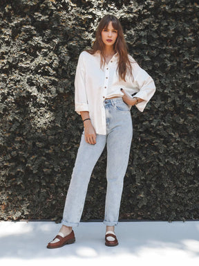 Calça Jeans Mom Jequitibá Azul Claro