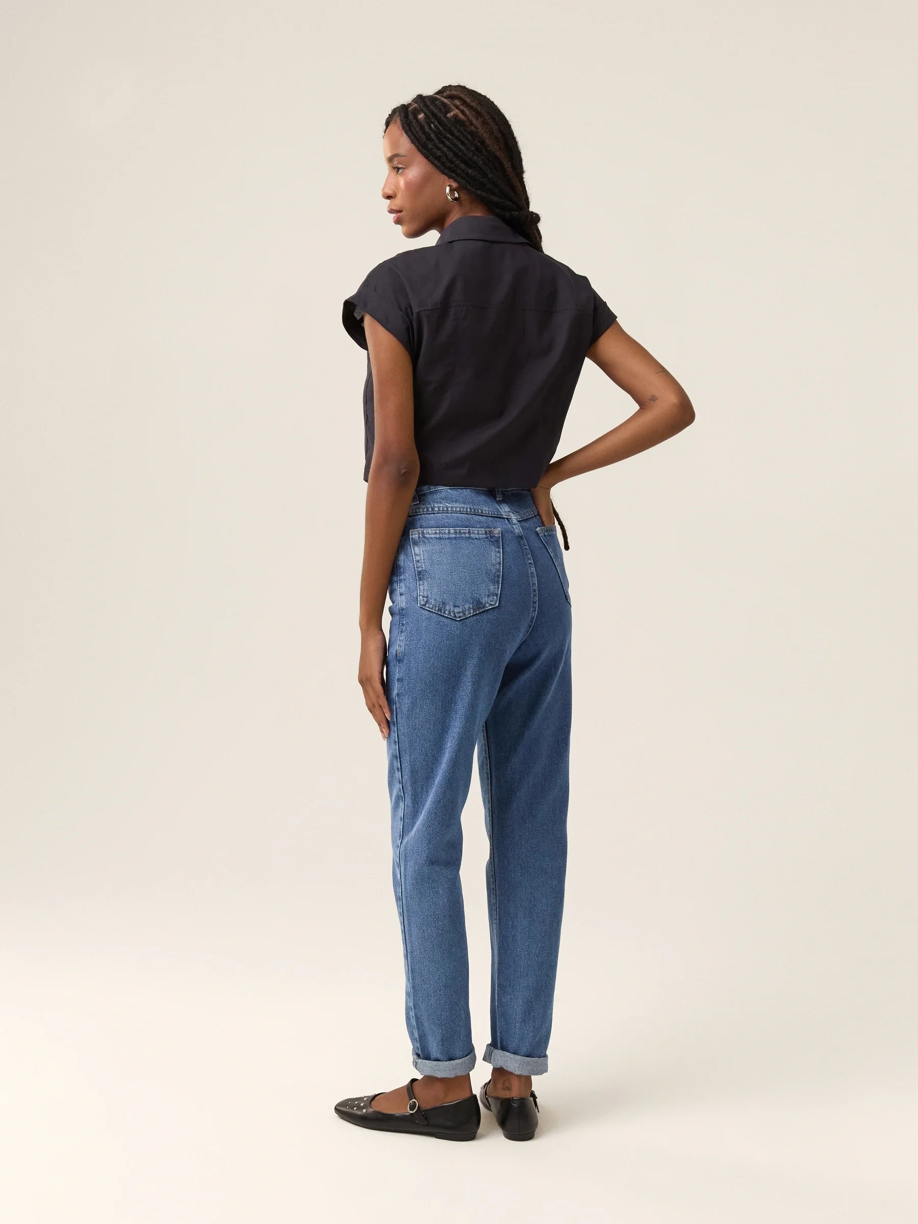 Calça Jeans Mom Jequitibá Azul Médio