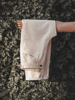 Calça Jeans Mom Jequitibá Bege