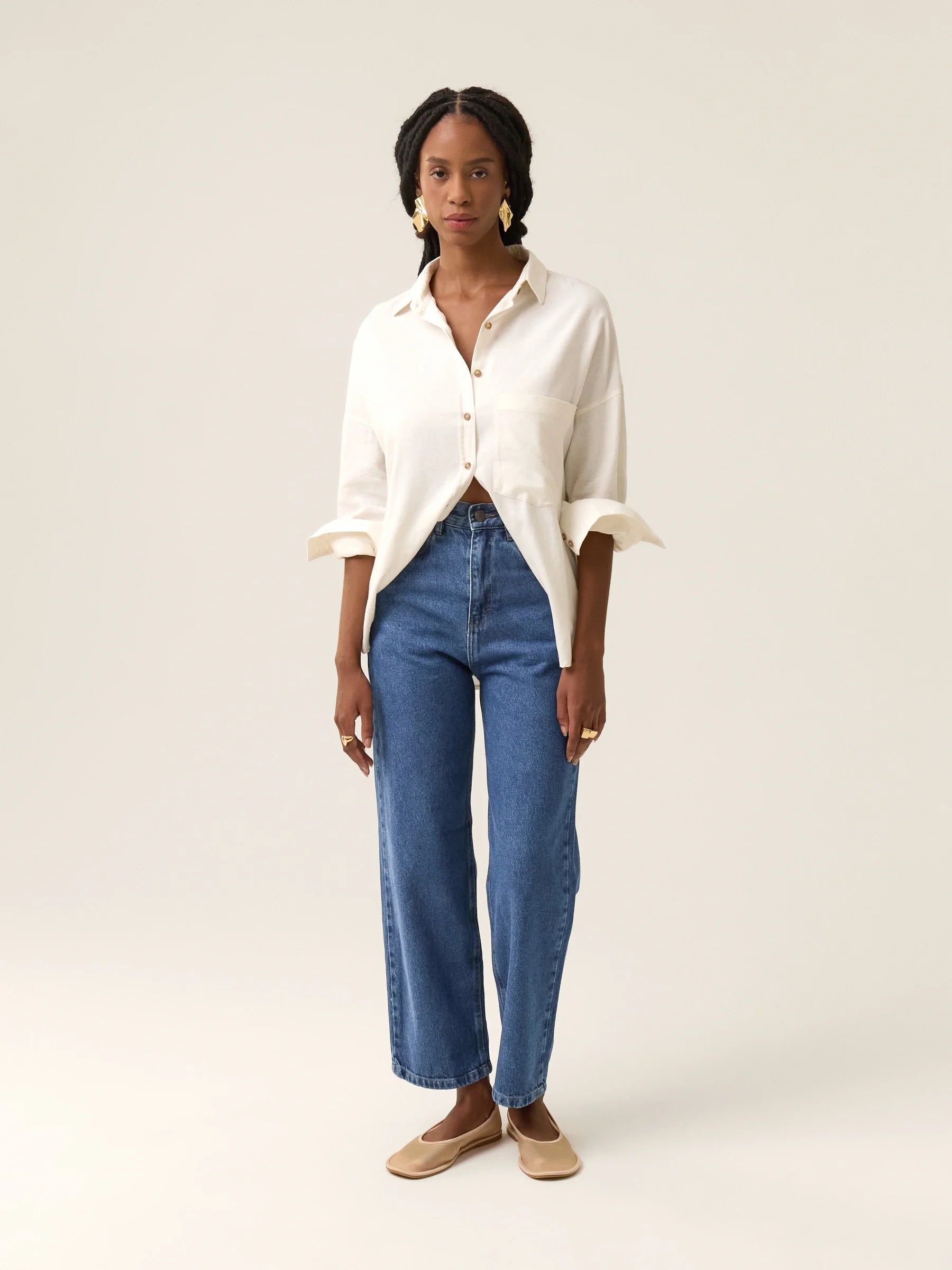 Calça Jeans Reta Araçá Azul Médio