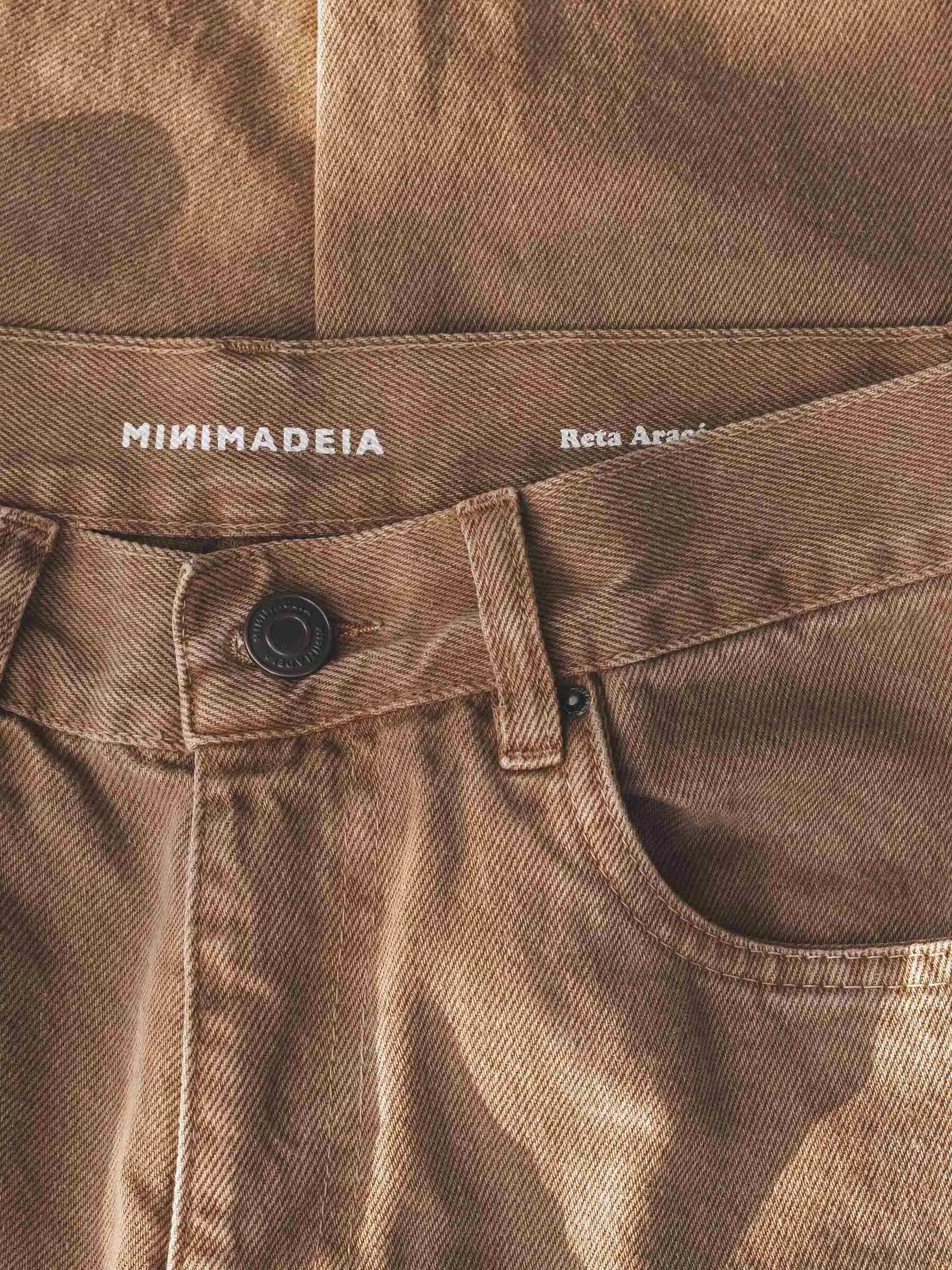 Calça Jeans Reta Araçá Marrom Claro