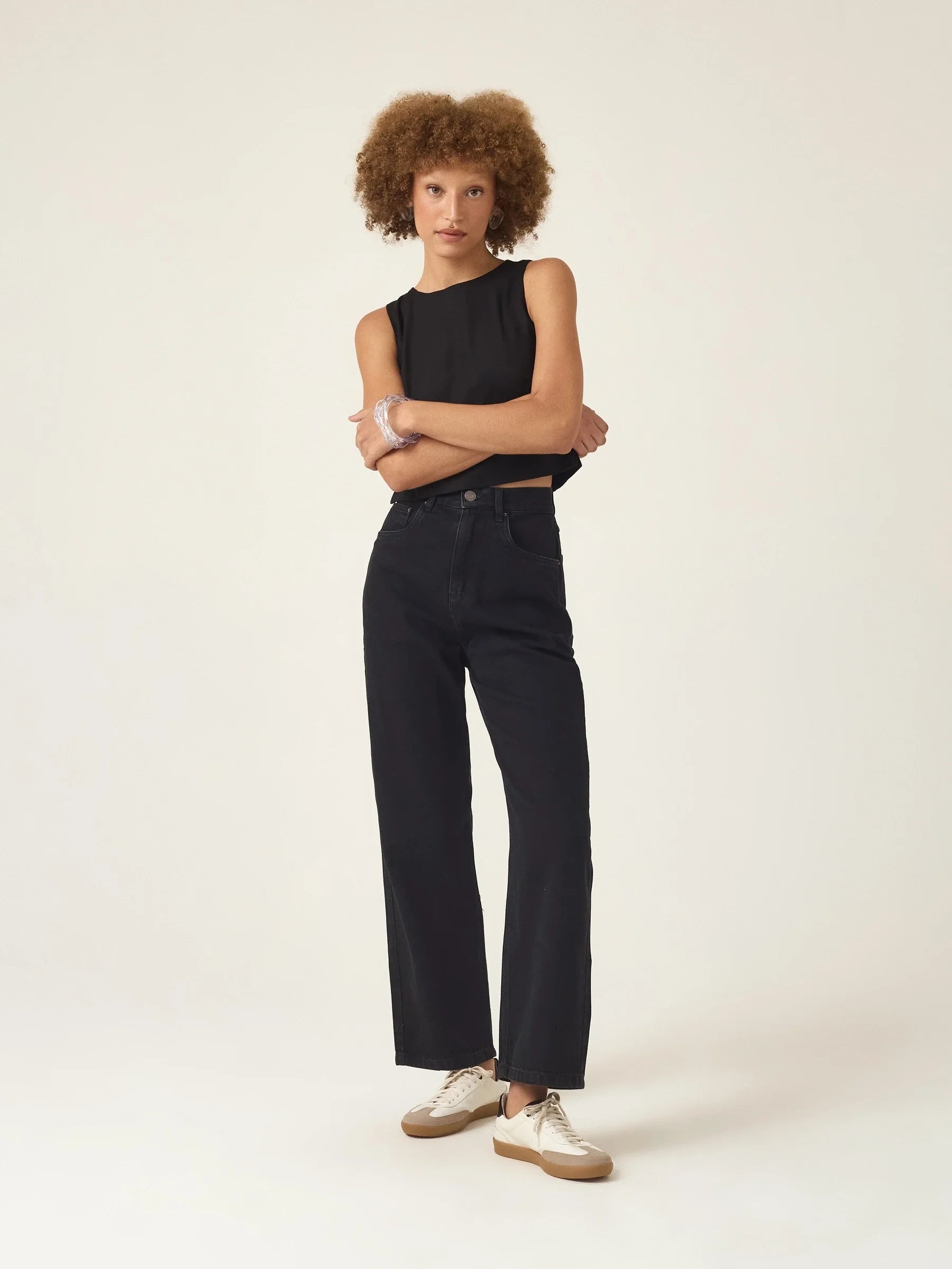 Calça Jeans Reta Araçá Preta