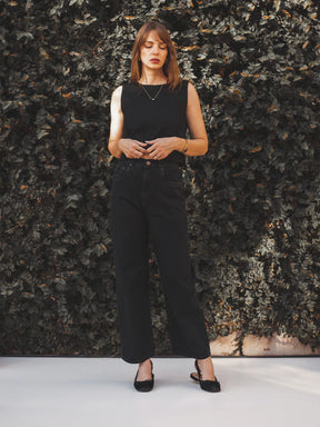 Calça Jeans Reta Araçá Preta