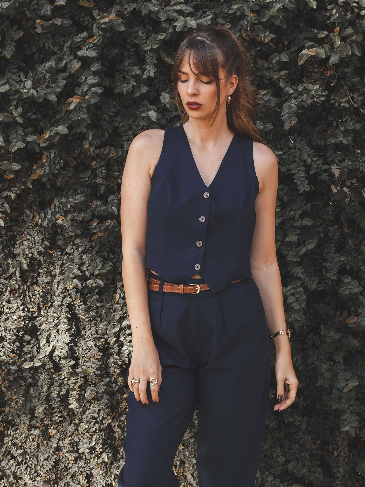 Colete Calêndula Azul Escuro