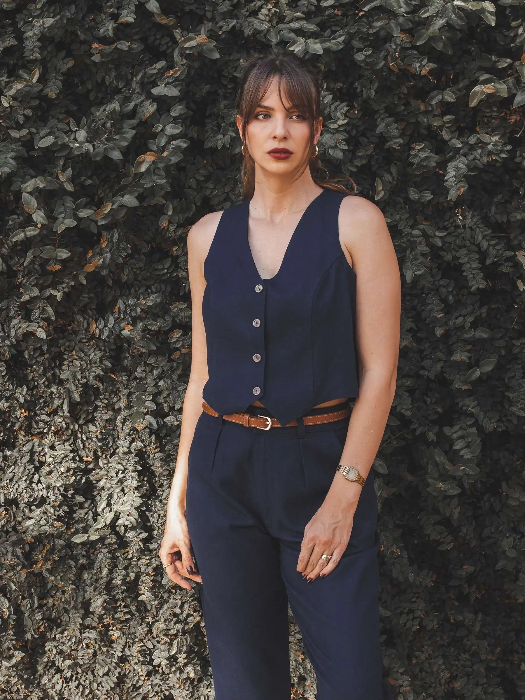 Colete Calêndula Azul Escuro