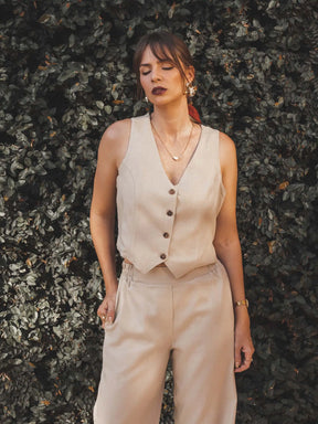 Colete Calêndula Bege Claro