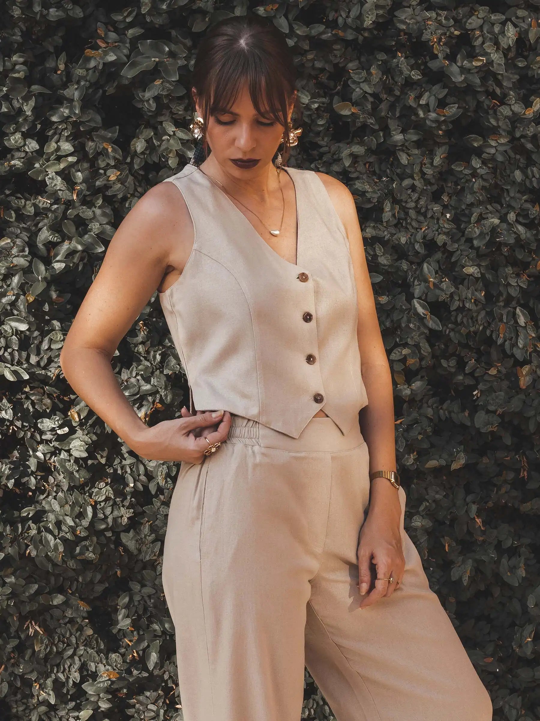 Colete Calêndula Bege Claro