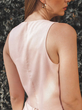 Colete Calêndula Rosa Claro