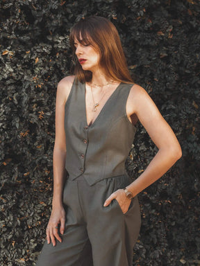 Colete Calêndula Verde Escuro