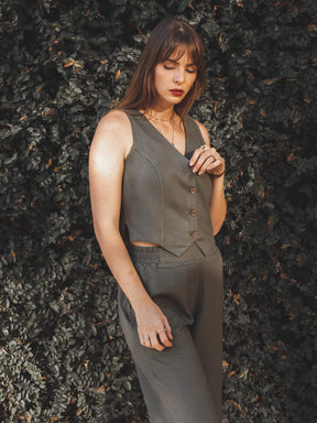 Colete Calêndula Verde Escuro