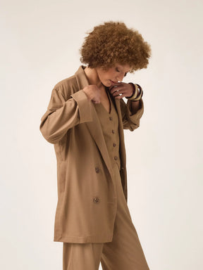 Blazer Sândalo Marrom Claro