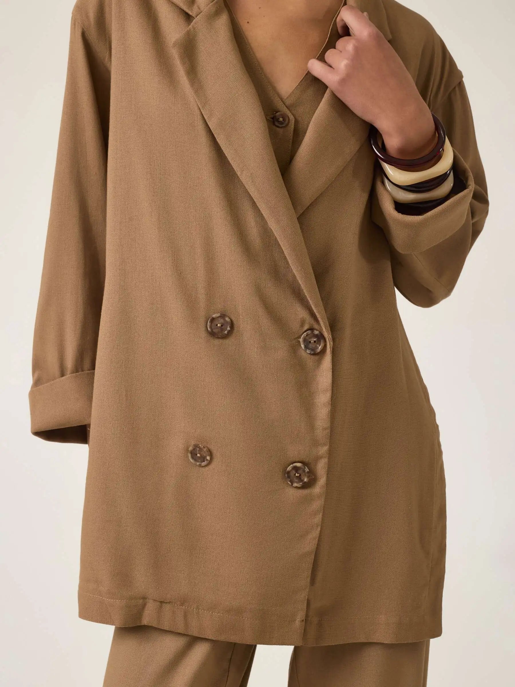 Blazer Sândalo Marrom Claro