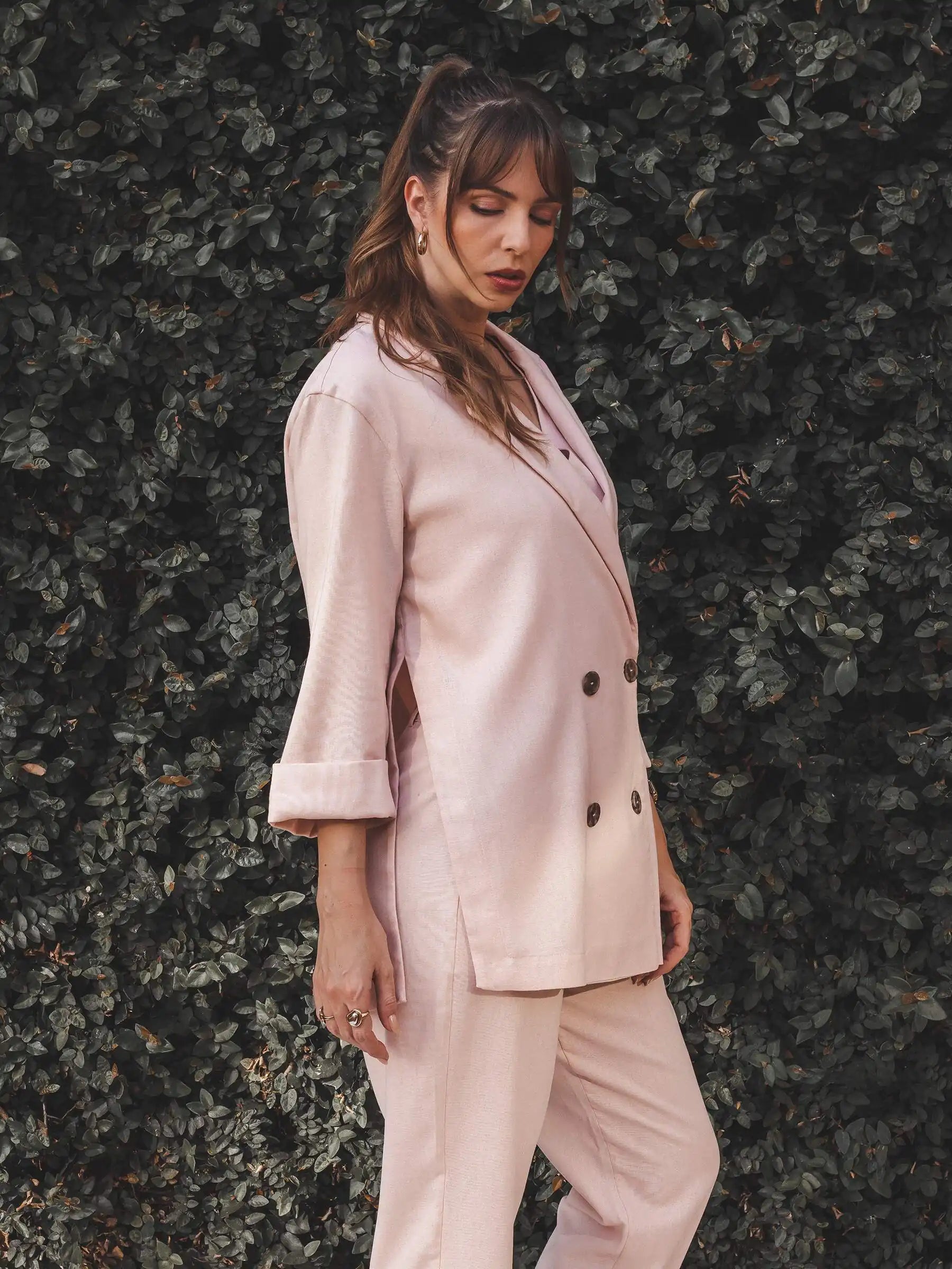 Blazer Sândalo Rosa Claro