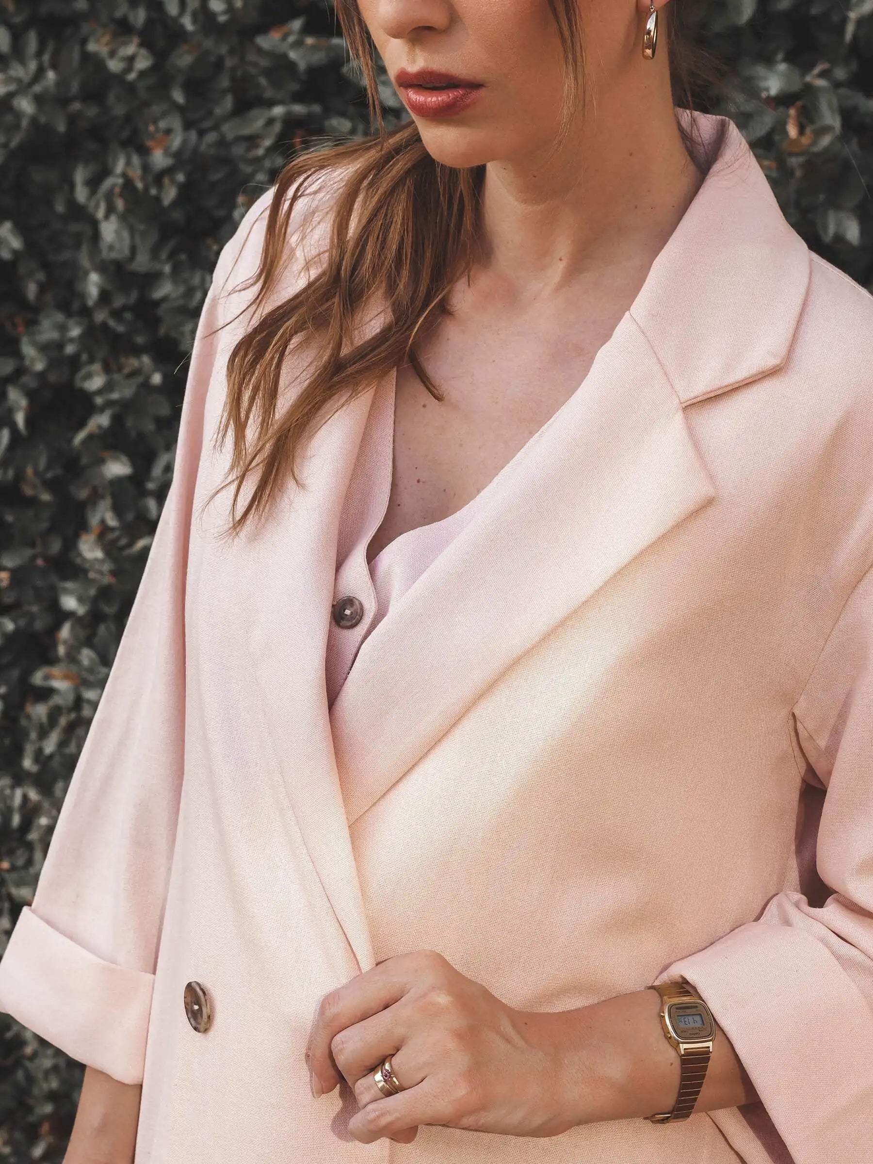 Blazer Sândalo Rosa Claro