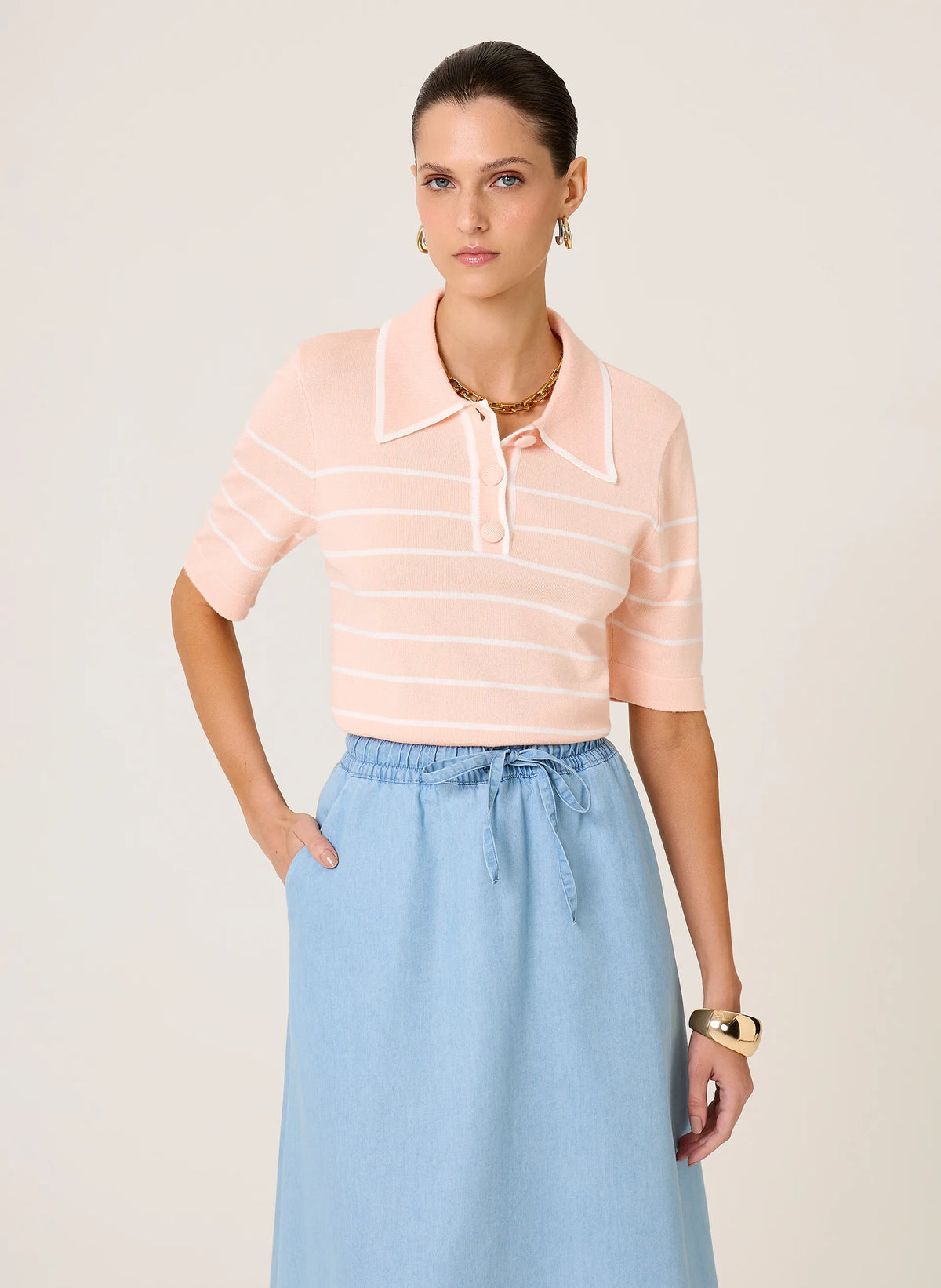 Polo Regular Fit Tricot Talita Feminina
