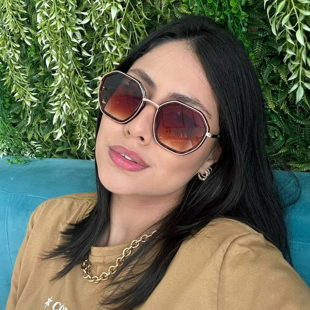 Óculos de Sol Feminino Hexagonal Dakota